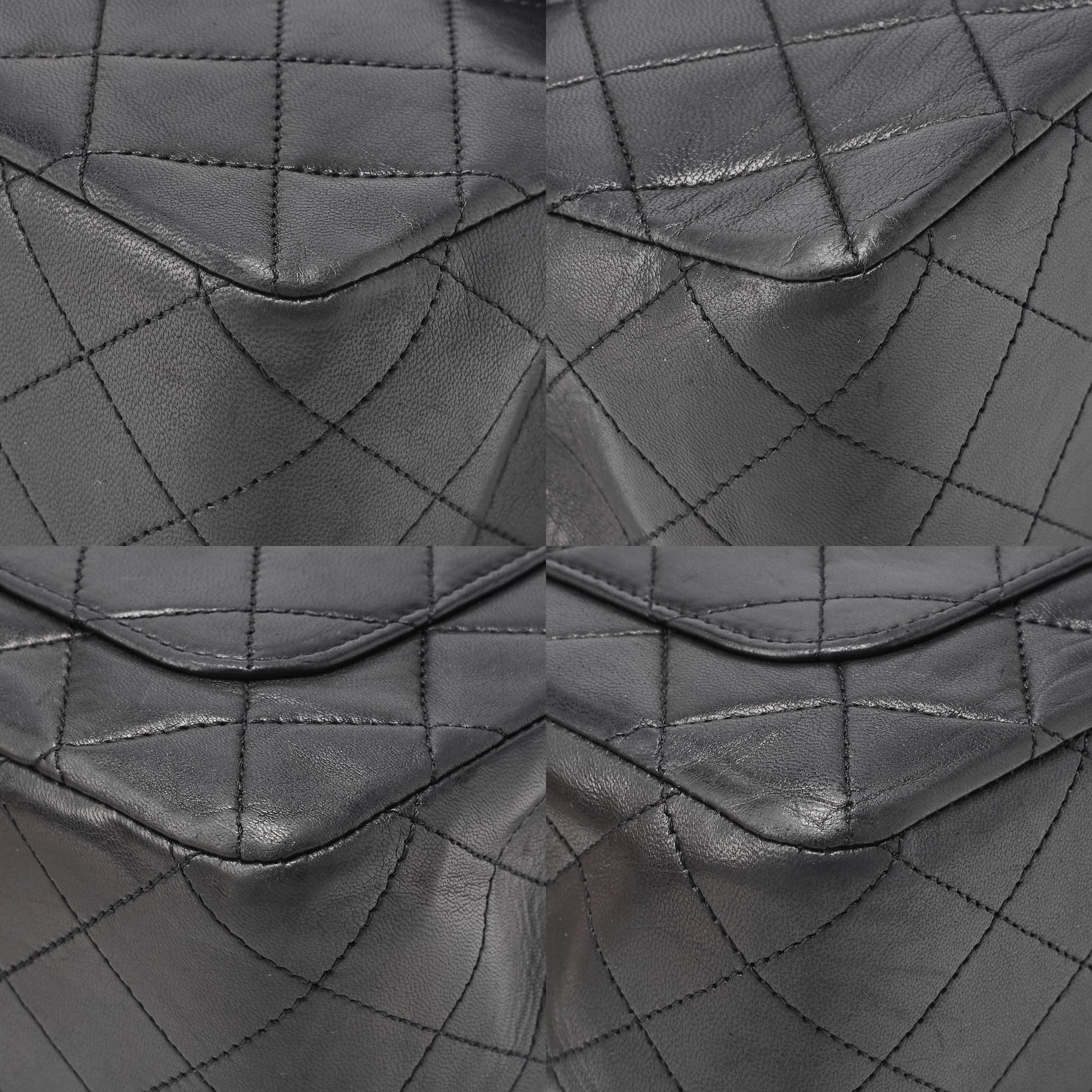 CHANEL Chain Shoulder Bag Matelasse Double Flap Lambskin Black Gold-Tone Hardware Pre-Owned - Vintage La Charme