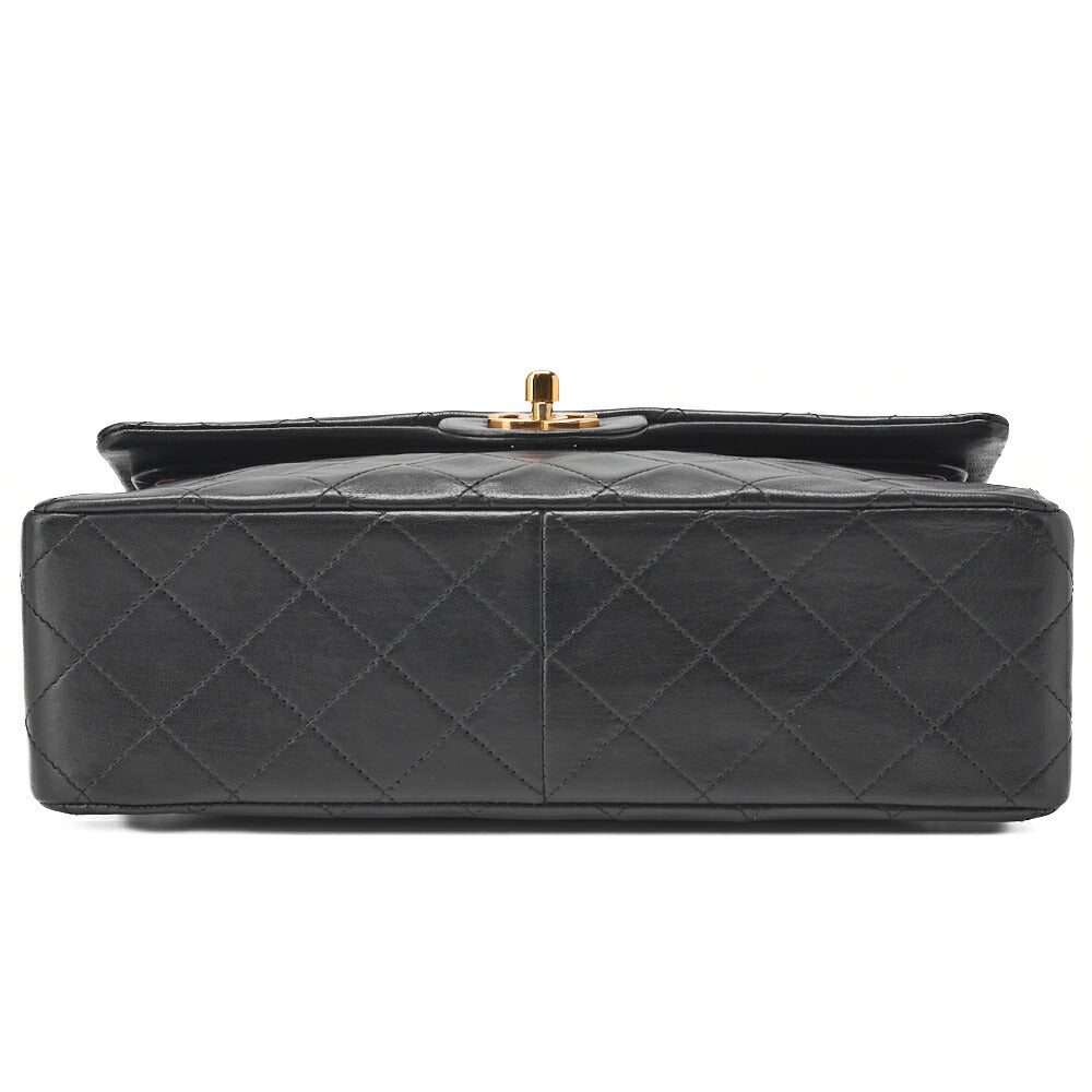 CHANEL Chain Shoulder Bag Matelasse Double Flap Lambskin Black Gold-Tone Hardware Pre-Owned - Vintage La Charme