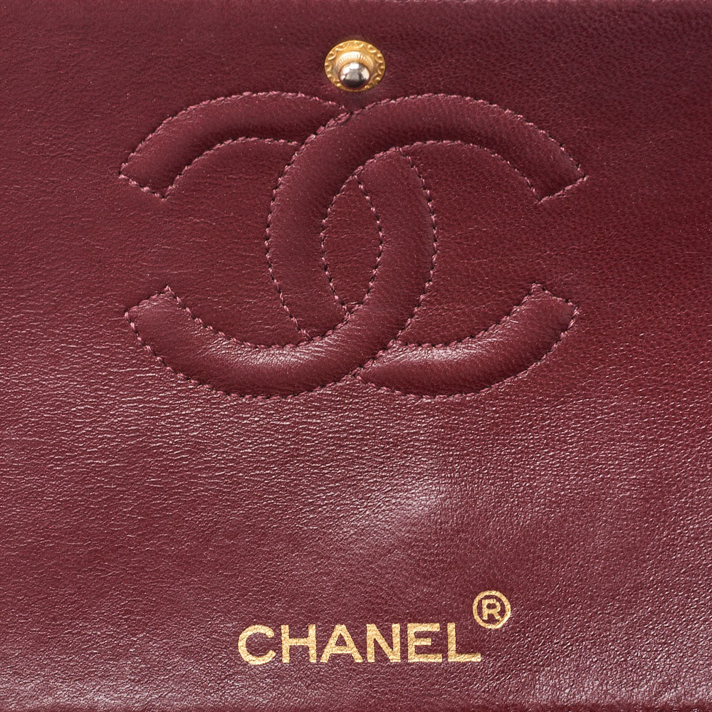 CHANEL Chain Shoulder Bag Matelasse Double Flap Lambskin Black Gold-Tone Hardware Pre-Owned - Vintage La Charme