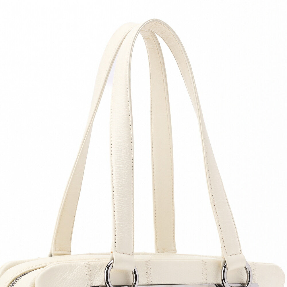Chanel Shoulder Bag, Chocolate Bar Logo, Caviar Skin, White, Silver-Tone Hardware, Pre-Owned - Vintage La Charme