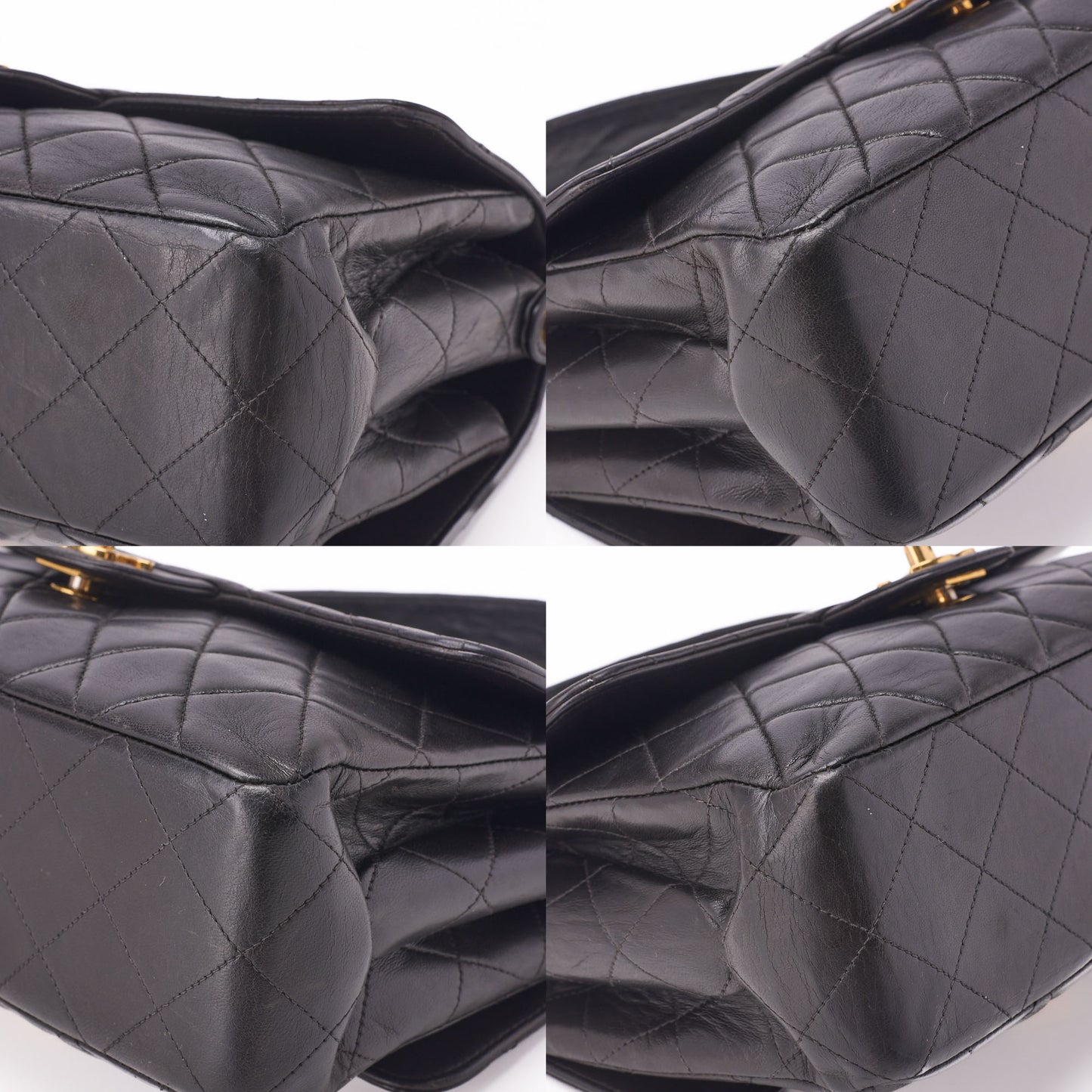 CHANEL Handbag Matelasse One Shoulder Bag Lambskin Black Gold-Tone Hardware Pre-Owned - Vintage La Charme