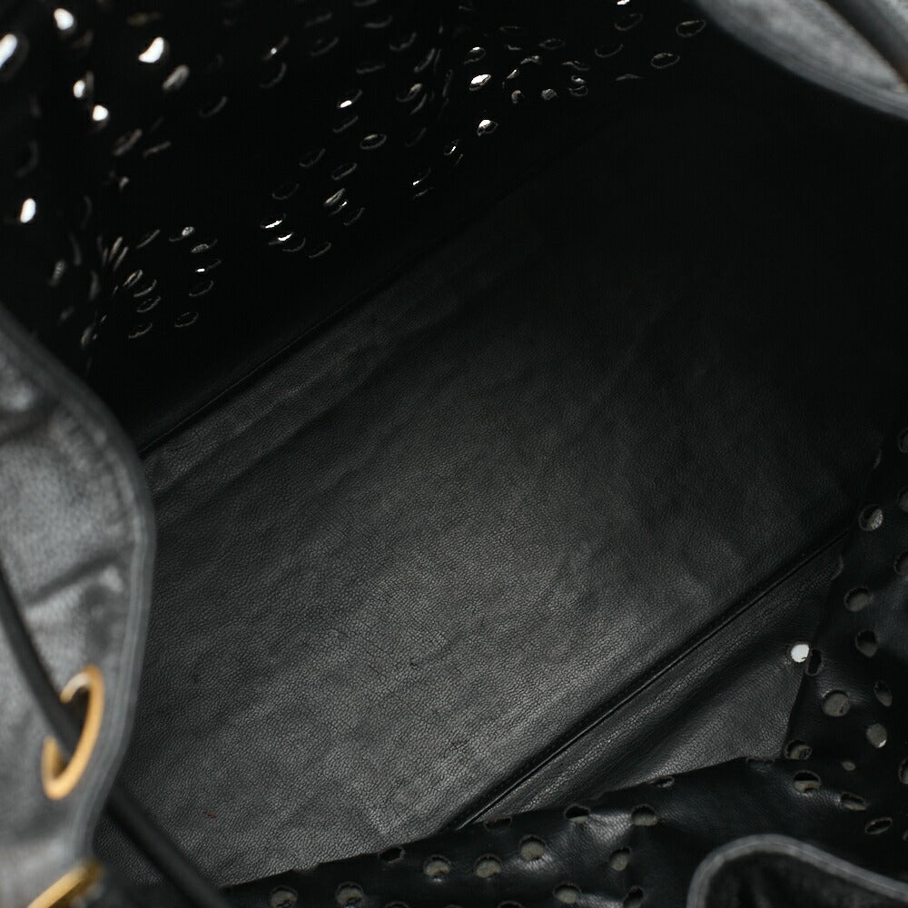 CHANEL Shoulder Bag, Triple Coco Drawstring, Caviar Skin, Black, Gold-Tone Hardware, Pre-Owned - Vintage La Charme