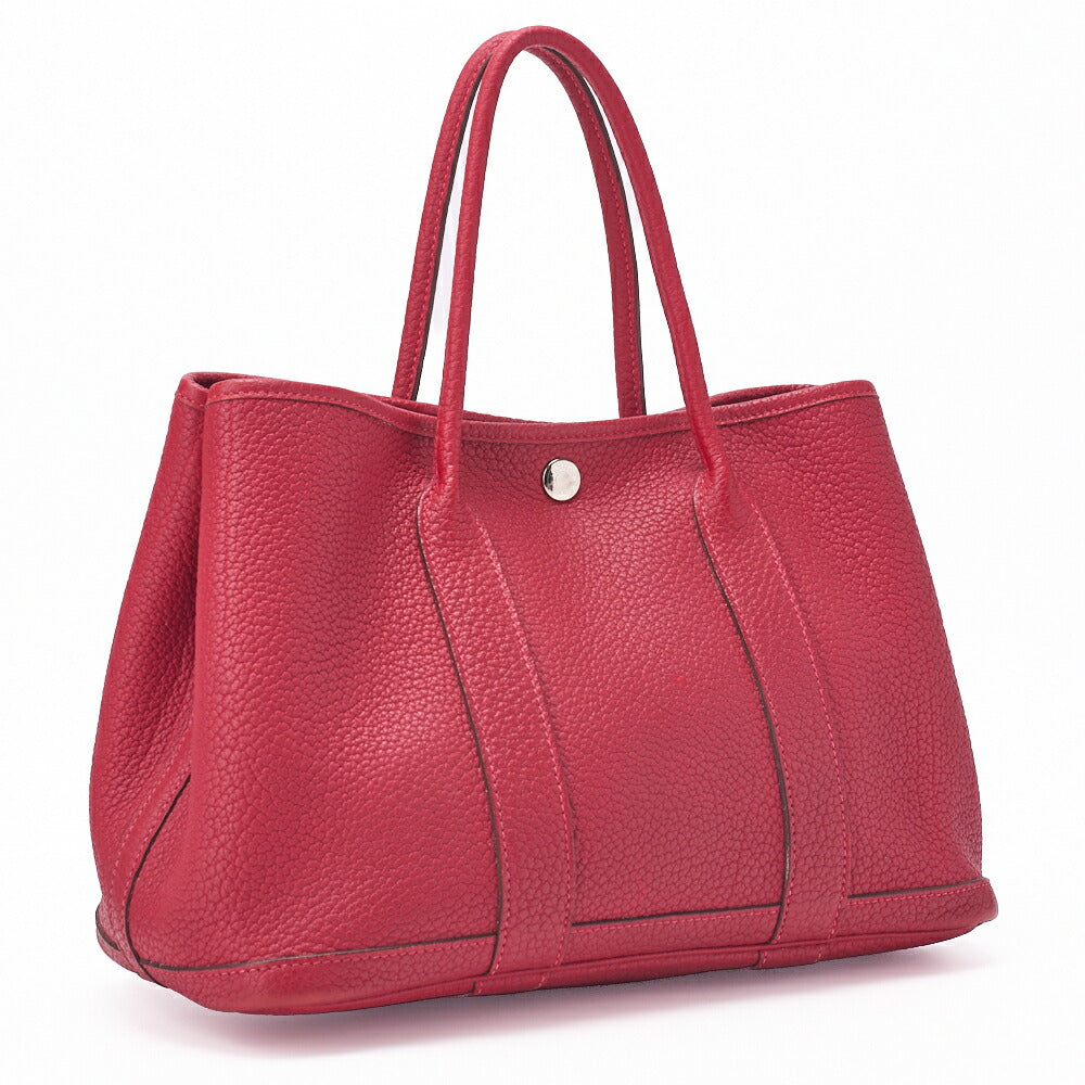 HERMES Shoulder Bag, Garden Party TPM, Negonda, Rouge, Silver-Tone Hardware, Pre-Owned - Vintage La Charme