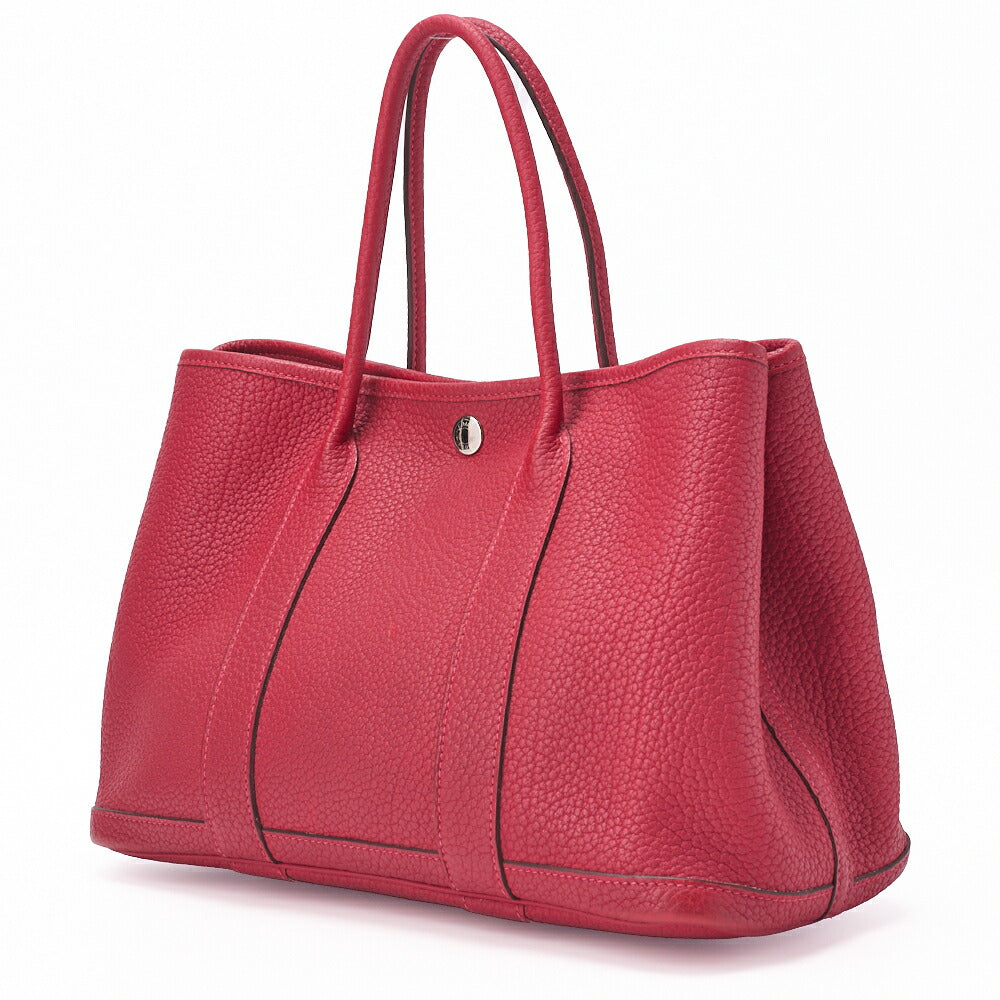 HERMES Shoulder Bag, Garden Party TPM, Negonda, Rouge, Silver-Tone Hardware, Pre-Owned - Vintage La Charme