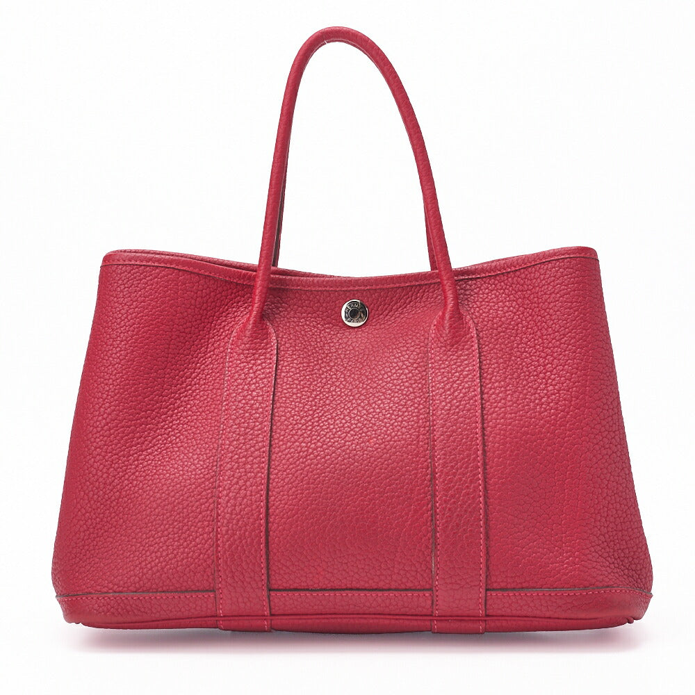 HERMES Shoulder Bag, Garden Party TPM, Negonda, Rouge, Silver-Tone Hardware, Pre-Owned - Vintage La Charme