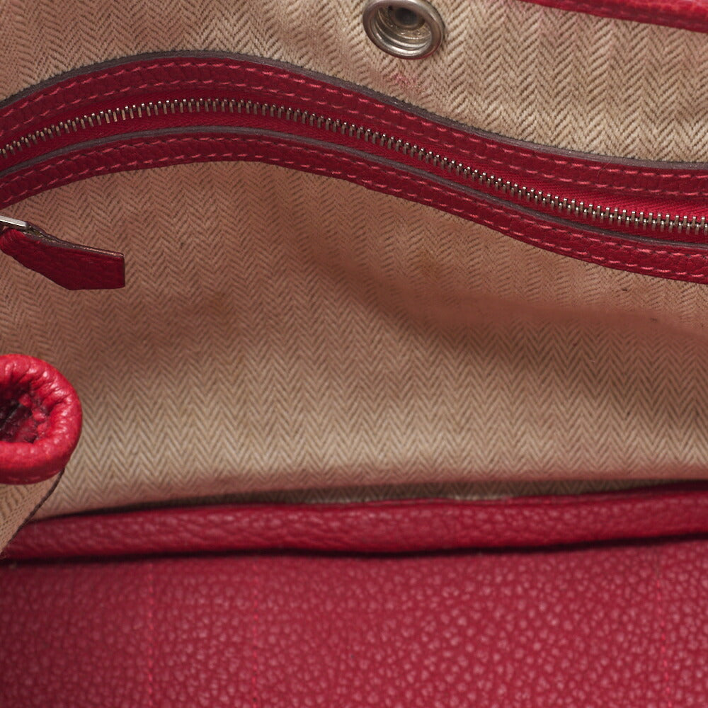 HERMES Shoulder Bag, Garden Party TPM, Negonda, Rouge, Silver-Tone Hardware, Pre-Owned - Vintage La Charme