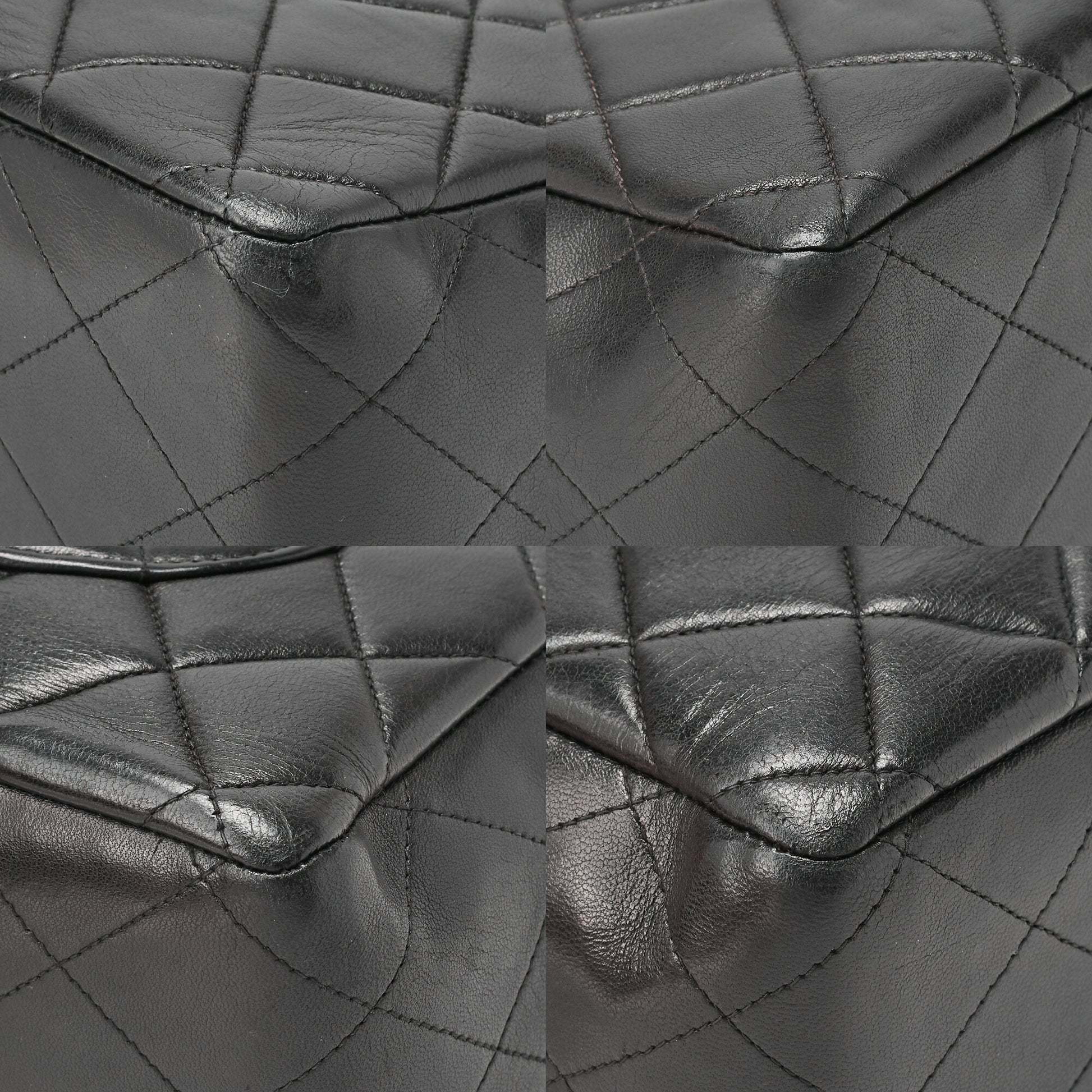 CHANEL Chain Shoulder Bag Big Matelasse Lambskin Black Gold-Tone Hardware Pre-Owned - Vintage La Charme