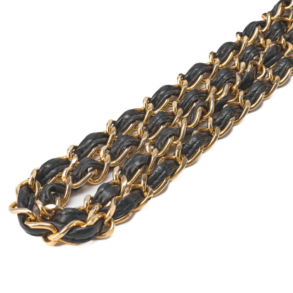 CHANEL Chain Shoulder Bag Big Matelasse Lambskin Black Gold-Tone Hardware Pre-Owned - Vintage La Charme