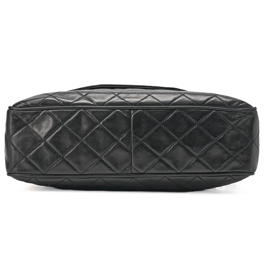 CHANEL Shoulder Bag, Matelasse Outside Flap Fringe Chain Shoulder, Lambskin, Black, Gold-Tone Hardware, Pre-Owned - Vintage La Charme