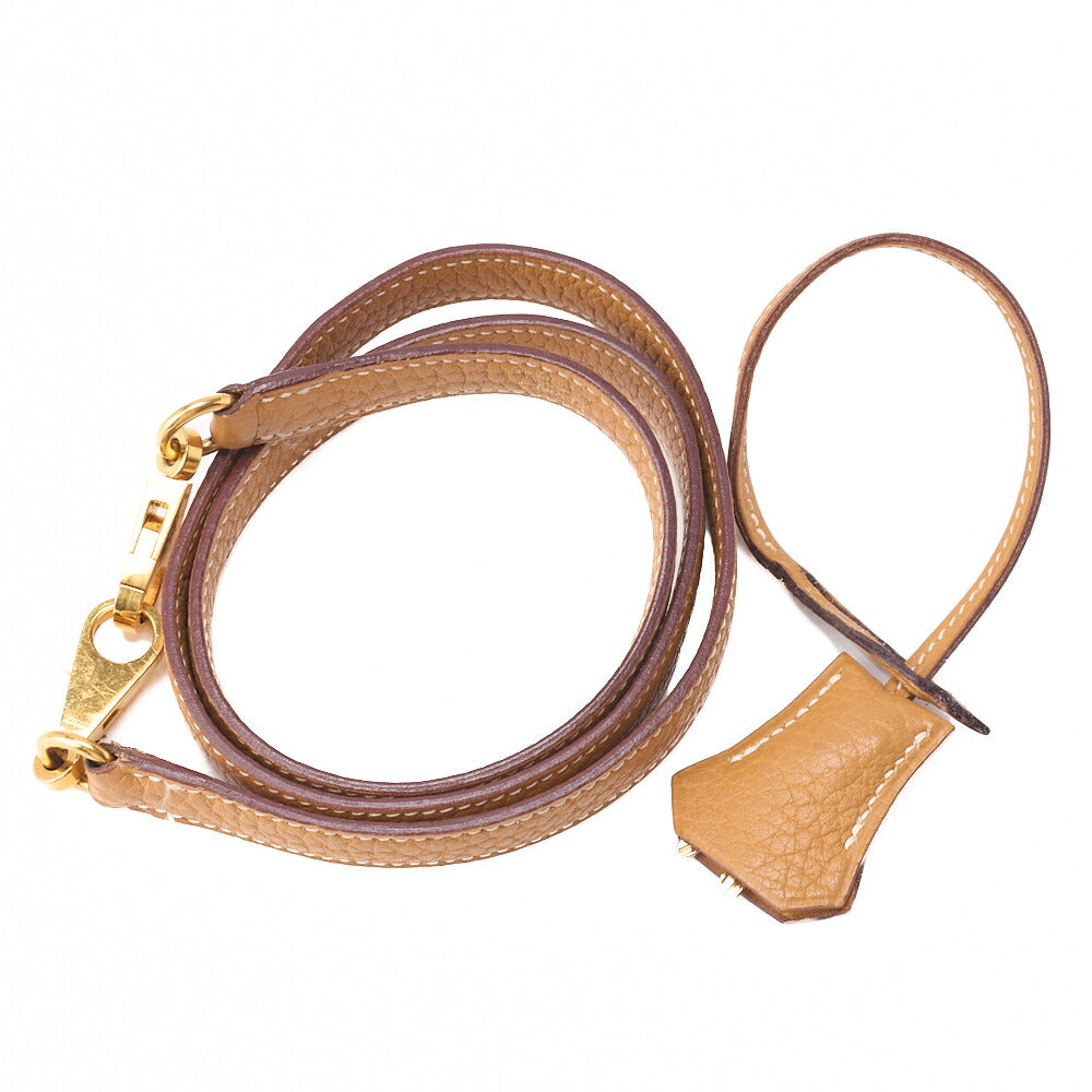 HERMES Bolide 31 Handbag Shoulder Bag Fjord Leather Natural Gold-Tone Hardware Pre-Owned - Vintage La Charme