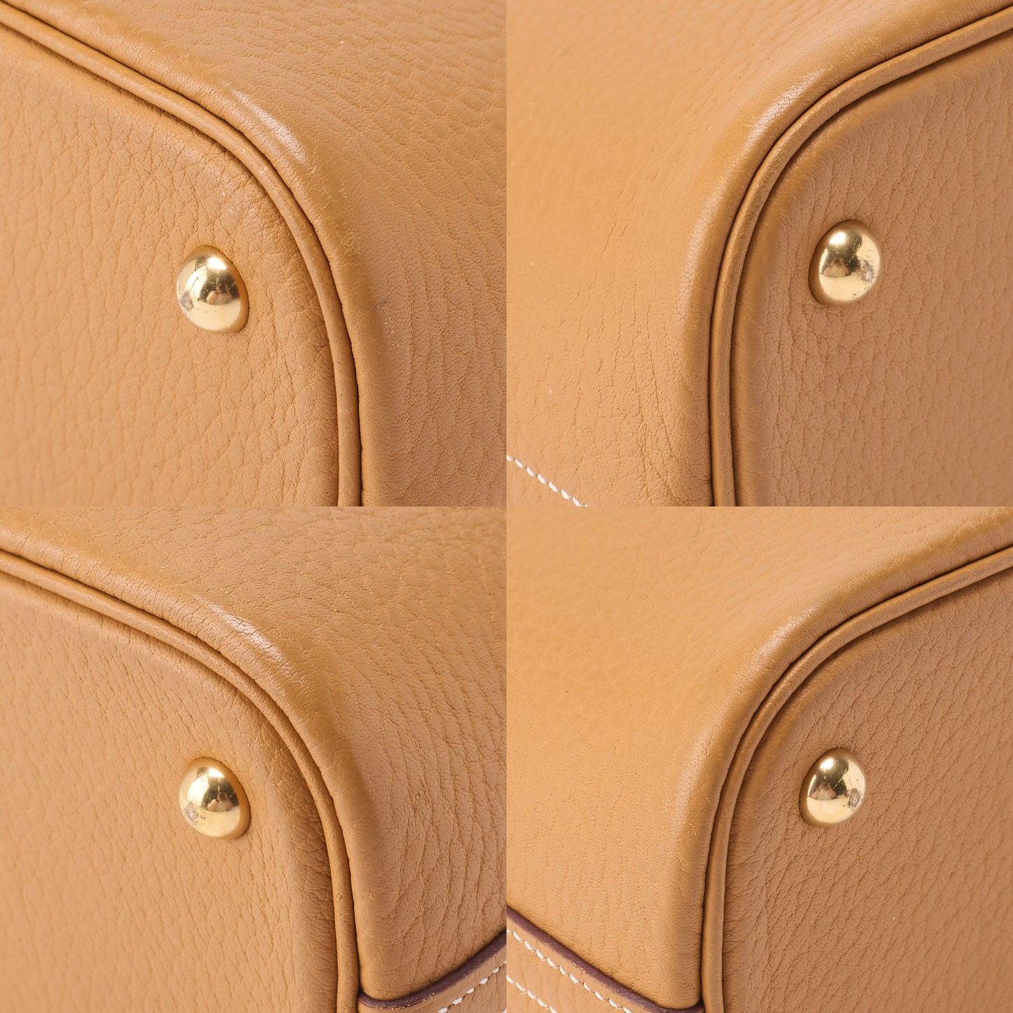 HERMES Bolide 31 Handbag Shoulder Bag Fjord Leather Natural Gold-Tone Hardware Pre-Owned - Vintage La Charme