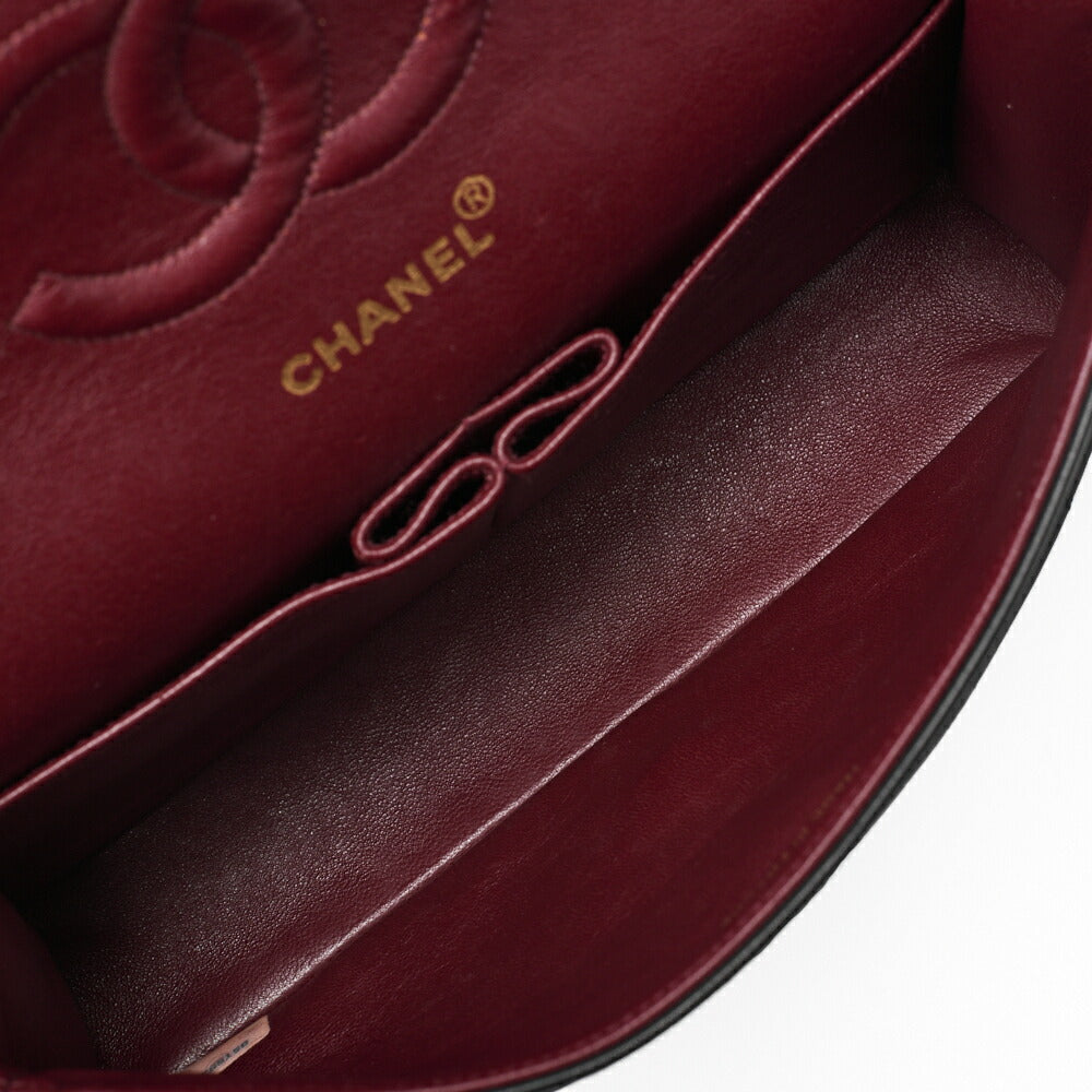 CHANEL Shoulder Bag Matelasse Double Flap Lambskin Black Gold-Tone Hardware Pre-Owned - Vintage La Charme