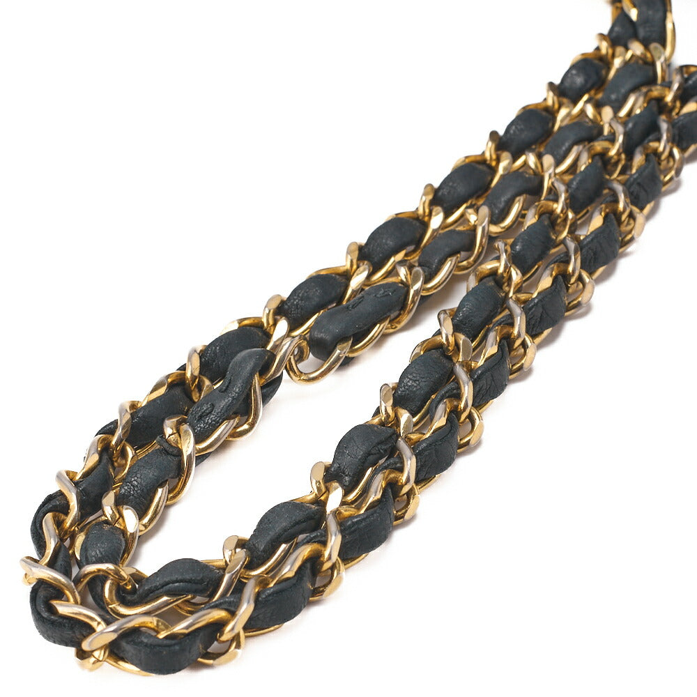CHANEL Shoulder Bag Matelasse 23 Double Flap Chain Lambskin Black Gold-Tone Hardware Pre-Owned - Vintage La Charme