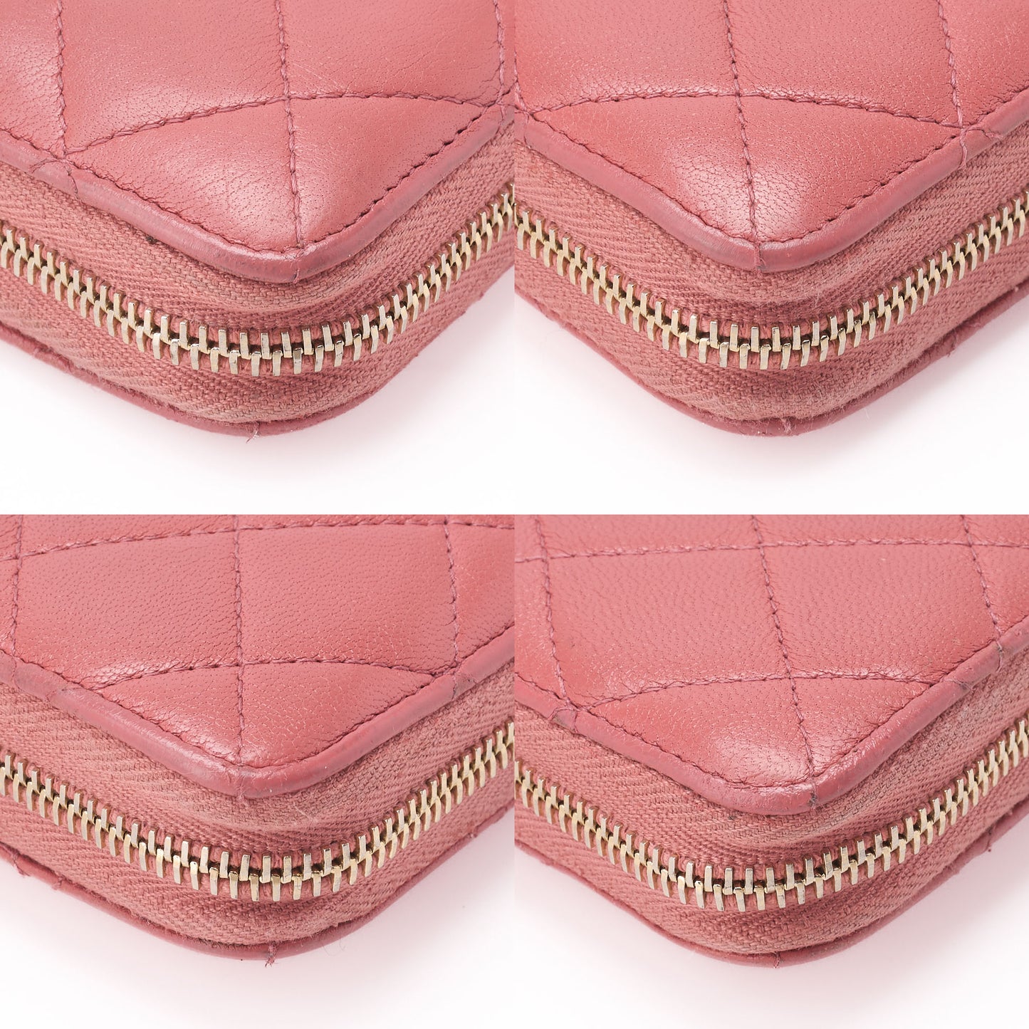 CHANEL Wallet, Matelasse, Lambskin, Pink, Gold-Tone Hardware, Pre-Owned - Vintage La Charme