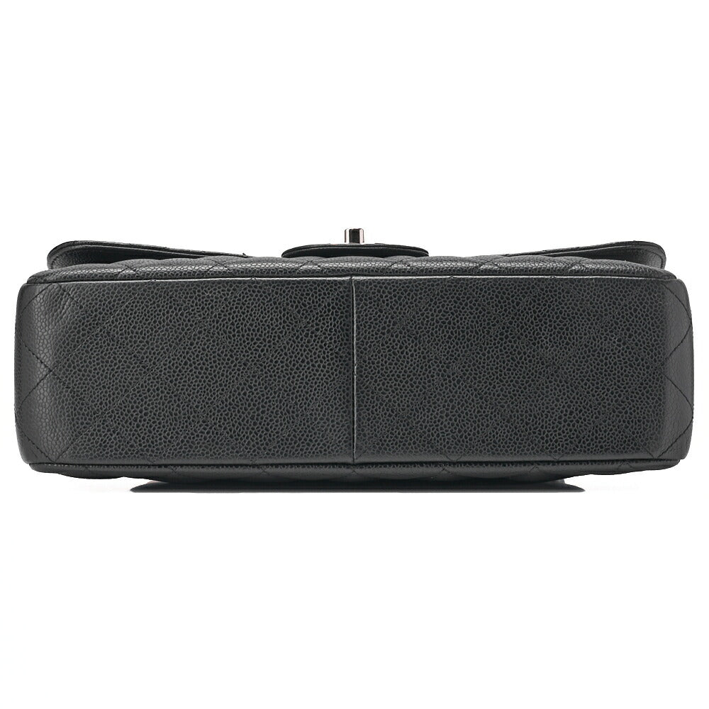 CHANEL Chain Shoulder Bag Big Matelasse Caviar Skin Black Silver-Tone Hardware Pre-Owned - Vintage La Charme