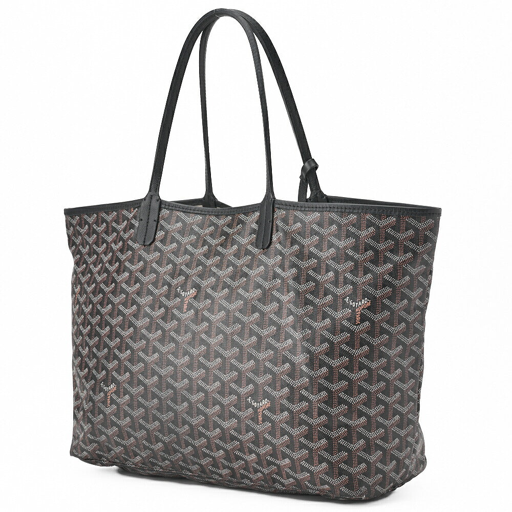 Goyard Saint Louis PM Tote Bag Coating Canvas Black Silver-Tone Hardware Pre-Owned - Vintage La Charme