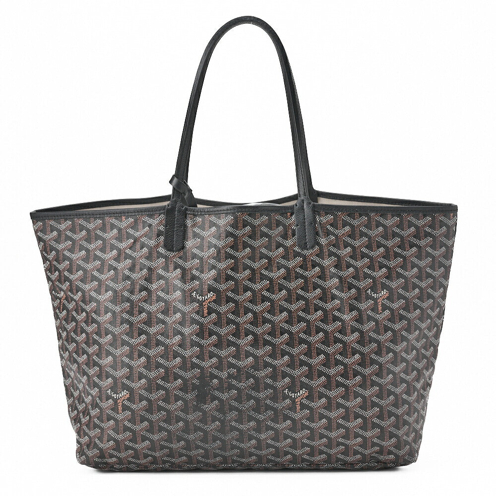 Goyard Saint Louis PM Tote Bag Coating Canvas Black Silver-Tone Hardware Pre-Owned - Vintage La Charme