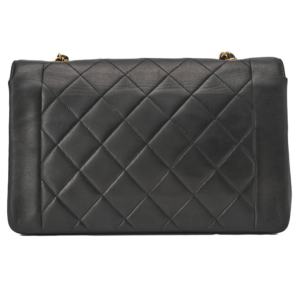 CHANEL Shoulder Bag, Matelasse, Lambskin, Black, Gold-Tone Hardware, Pre-Owned - Vintage La Charme