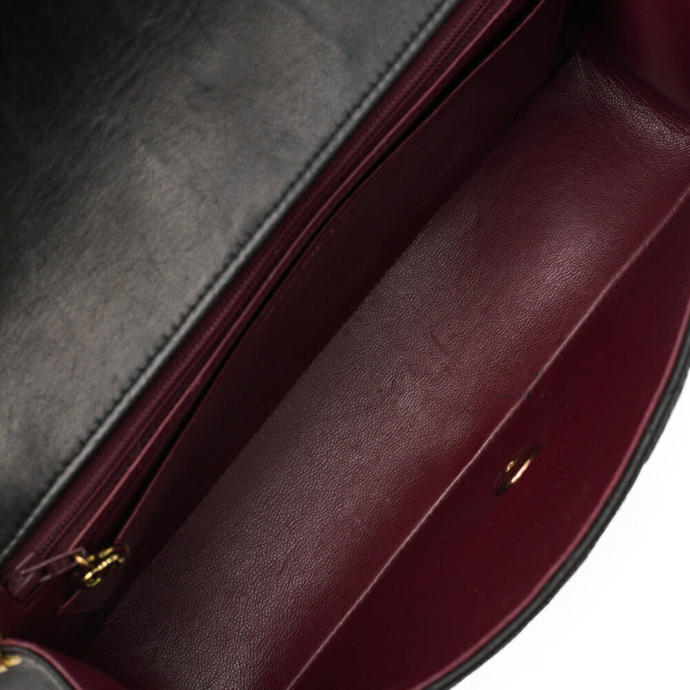 CHANEL Shoulder Bag, Matelasse, Lambskin, Black, Gold-Tone Hardware, Pre-Owned - Vintage La Charme