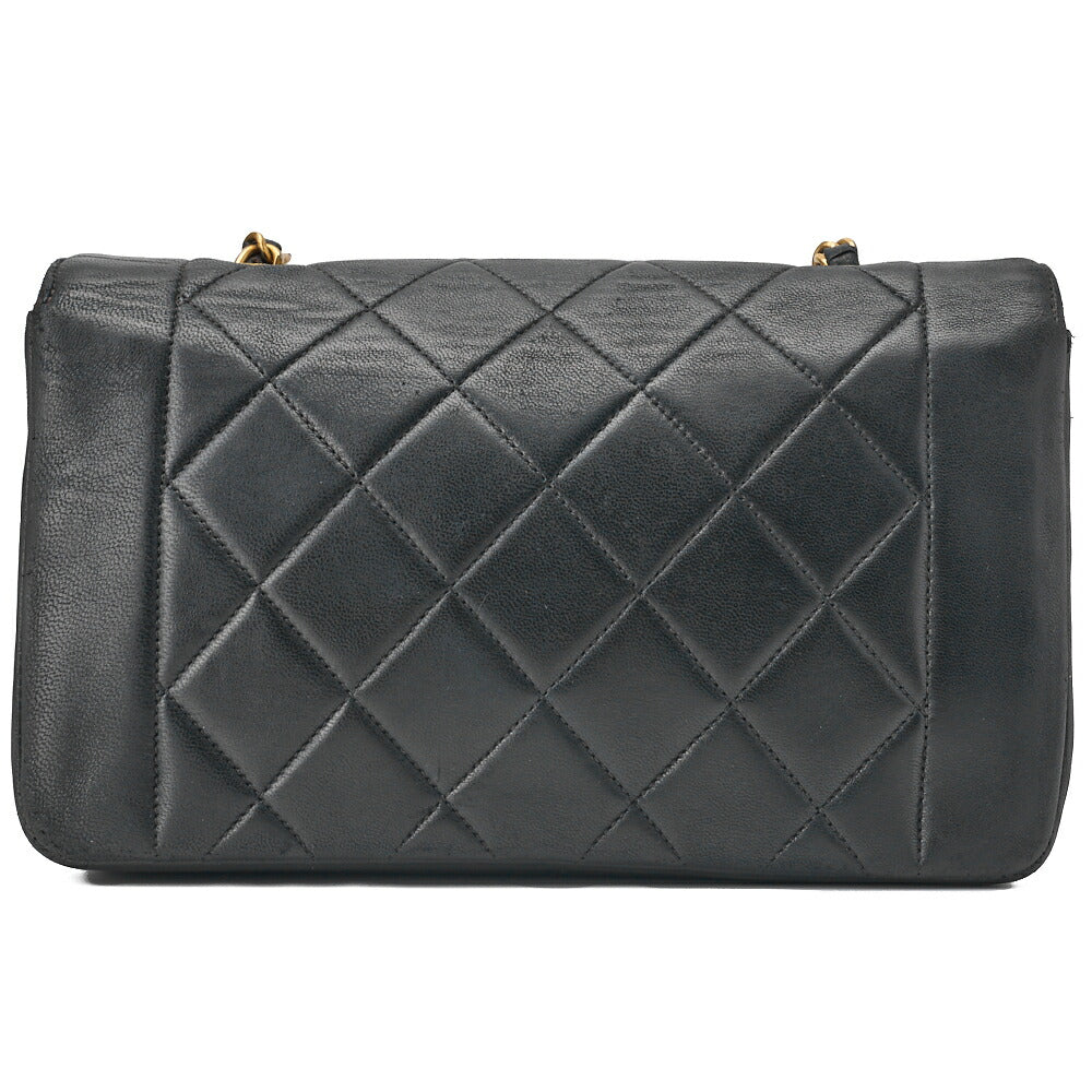 CHANEL Chain Shoulder Bag Matelasse Lambskin Black Gold-Tone Hardware Pre-Owned - Vintage La Charme