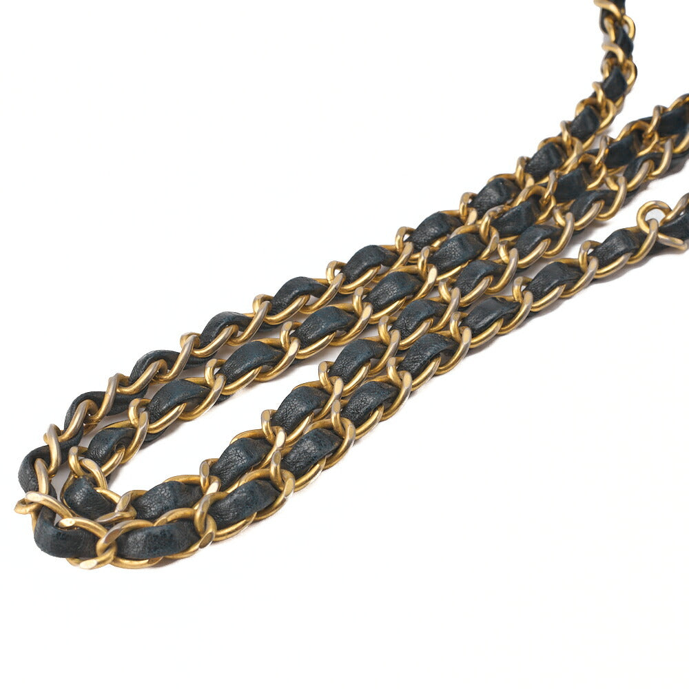 CHANEL Chain Shoulder Bag Matelasse Lambskin Black Gold-Tone Hardware Pre-Owned - Vintage La Charme