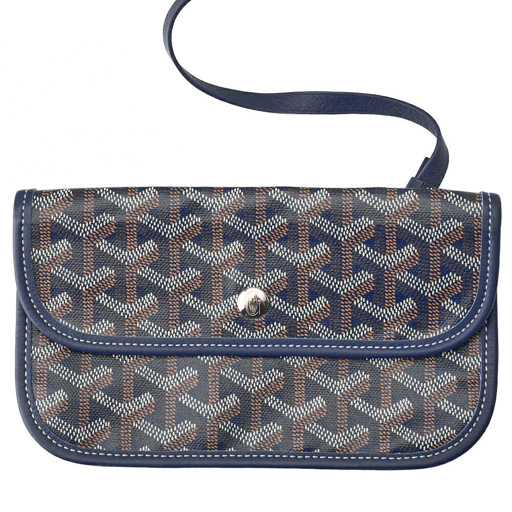 Goyard Saint Louis PM Tote Bag Coating Canvas Navy Silver-Tone Hardware Pre-Owned - Vintage La Charme
