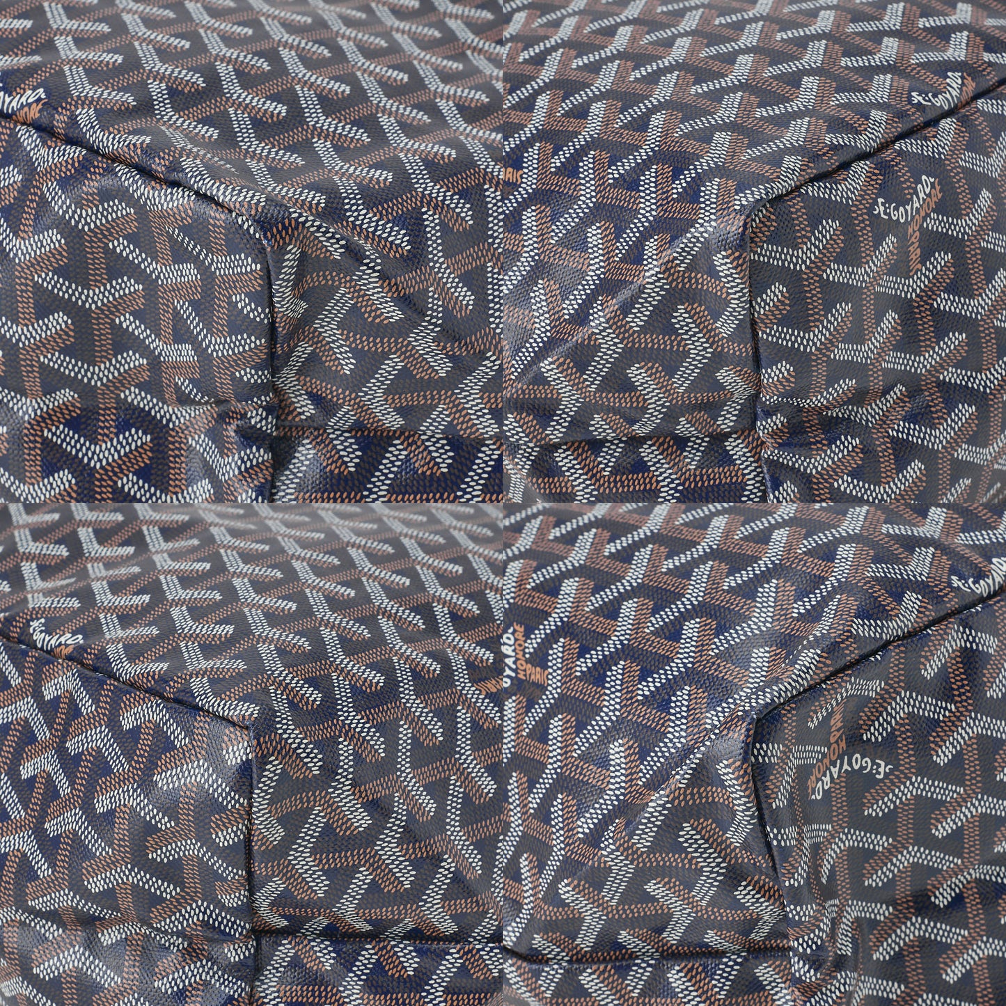 Goyard Saint Louis PM Tote Bag Coating Canvas Navy Silver-Tone Hardware Pre-Owned - Vintage La Charme