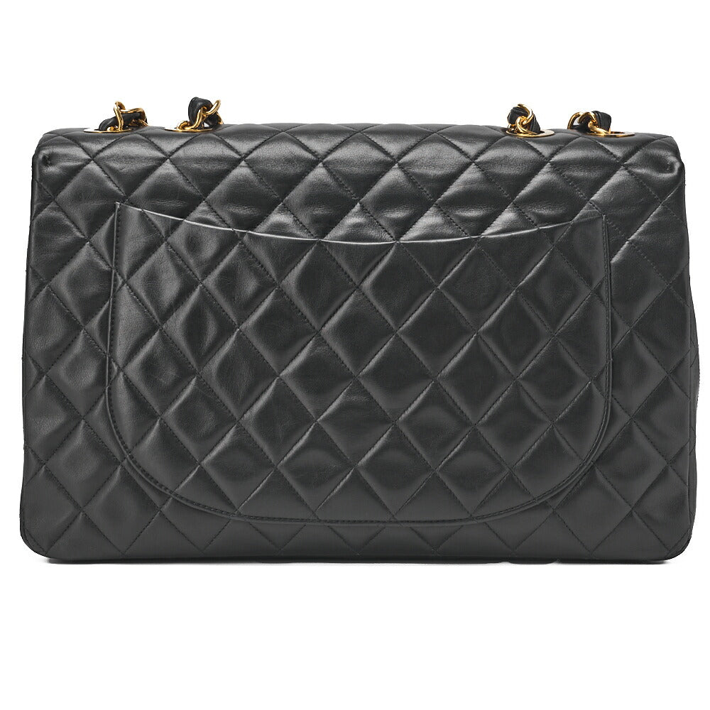 CHANEL Chain Shoulder Bag Big Matelasse Lambskin Black Gold-Tone Hardware Pre-Owned - Vintage La Charme