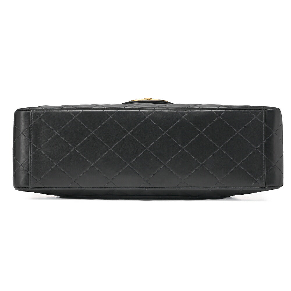 CHANEL Chain Shoulder Bag Big Matelasse Lambskin Black Gold-Tone Hardware Pre-Owned - Vintage La Charme