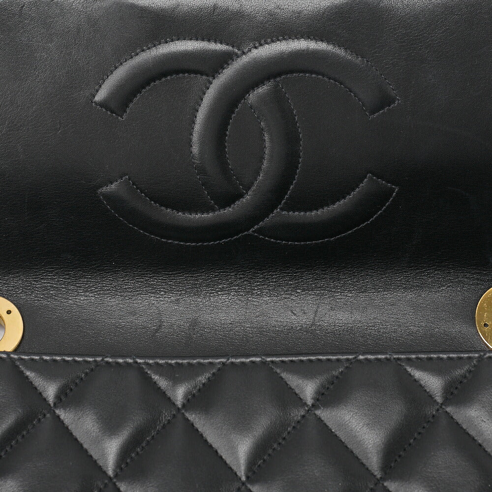 CHANEL Chain Shoulder Bag Big Matelasse Lambskin Black Gold-Tone Hardware Pre-Owned - Vintage La Charme