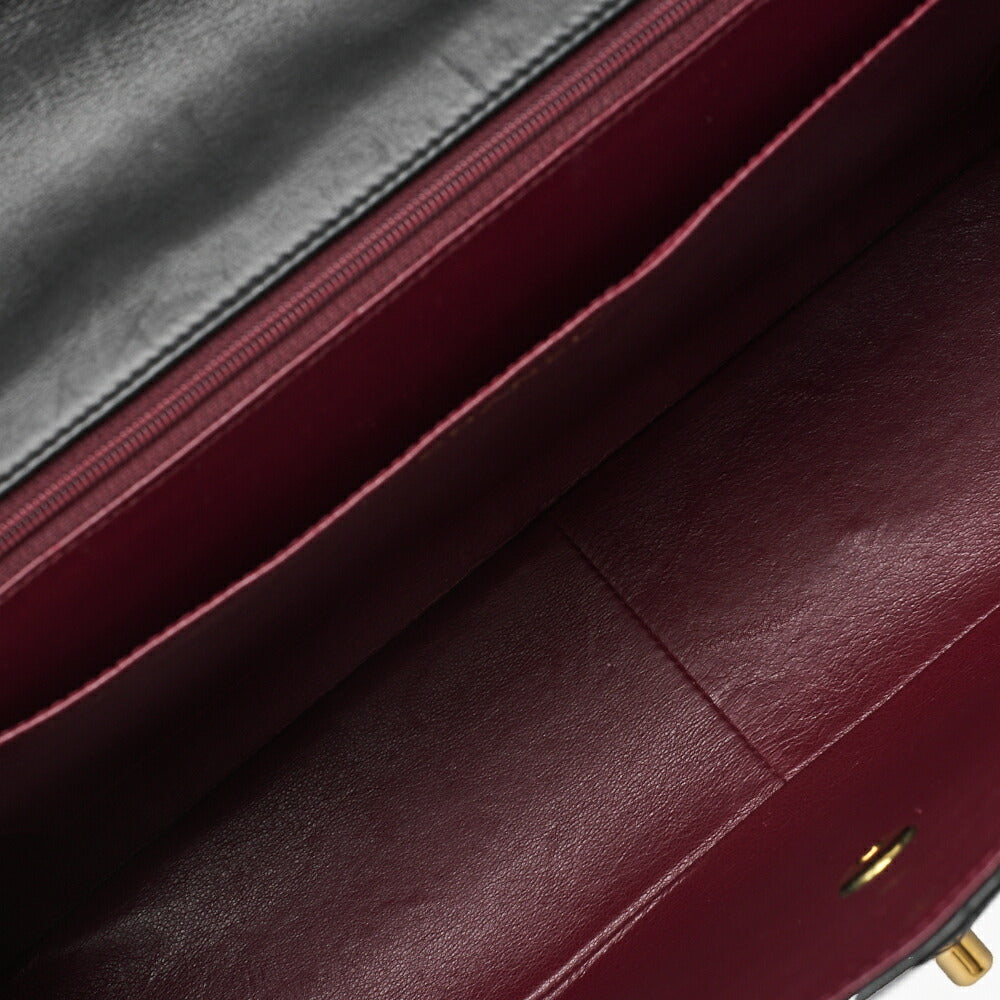 CHANEL Chain Shoulder Bag Big Matelasse Lambskin Black Gold-Tone Hardware Pre-Owned - Vintage La Charme