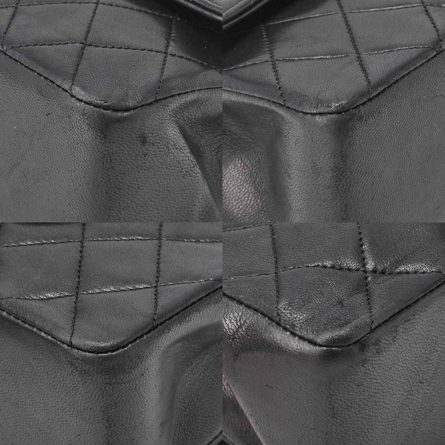 CHANEL Shoulder Bag, Chain Shoulder, Matelasse, Lambskin, Black, Gold-Tone Hardware, Pre-Owned - Vintage La Charme