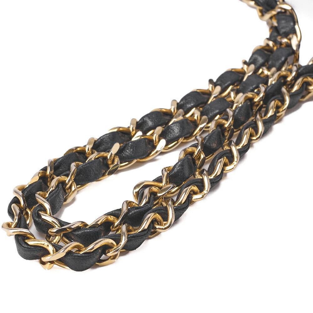CHANEL Shoulder Bag, Chain Shoulder, Matelasse, Lambskin, Black, Gold-Tone Hardware, Pre-Owned - Vintage La Charme