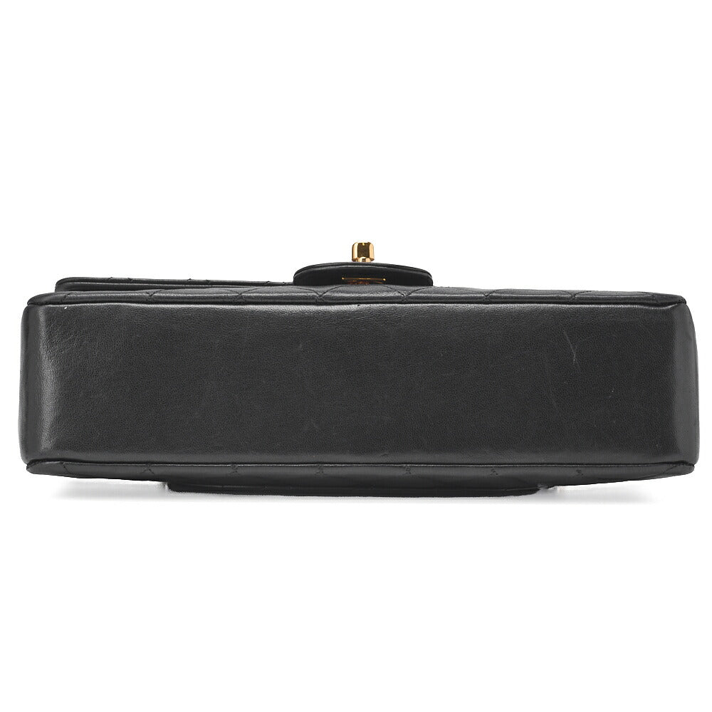 CHANEL Chain Shoulder Bag, Matelasse, Lambskin, Black, Gold-Tone Hardware, Pre-Owned - Vintage La Charme