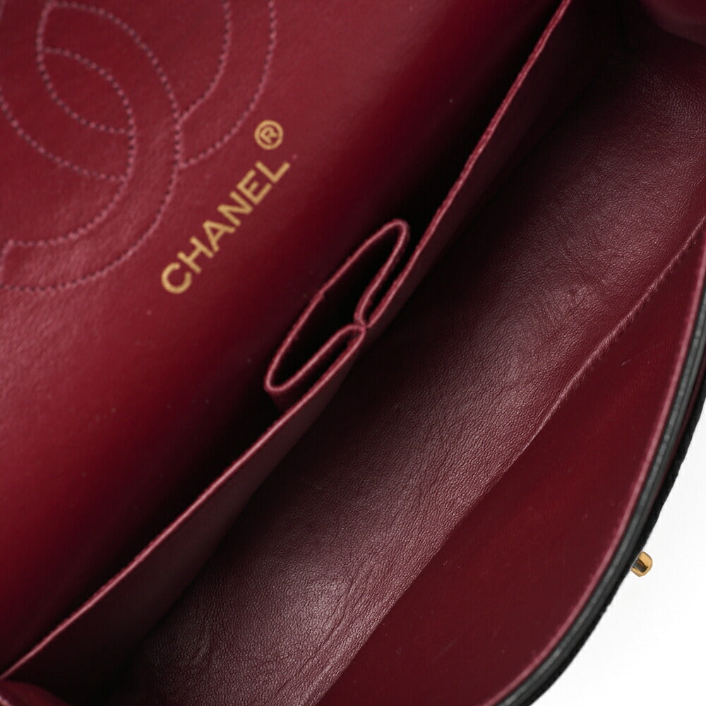 CHANEL Chain Shoulder Bag, Matelasse, Lambskin, Black, Gold-Tone Hardware, Pre-Owned - Vintage La Charme