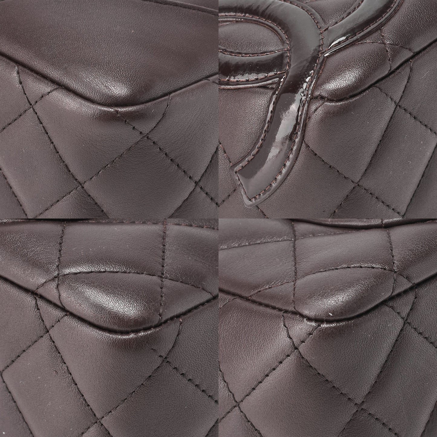 CHANEL Mini Tote Bag, Cambon Line, Calfskin, Brown, Silver-Tone Hardware, Pre-Owned - Vintage La Charme