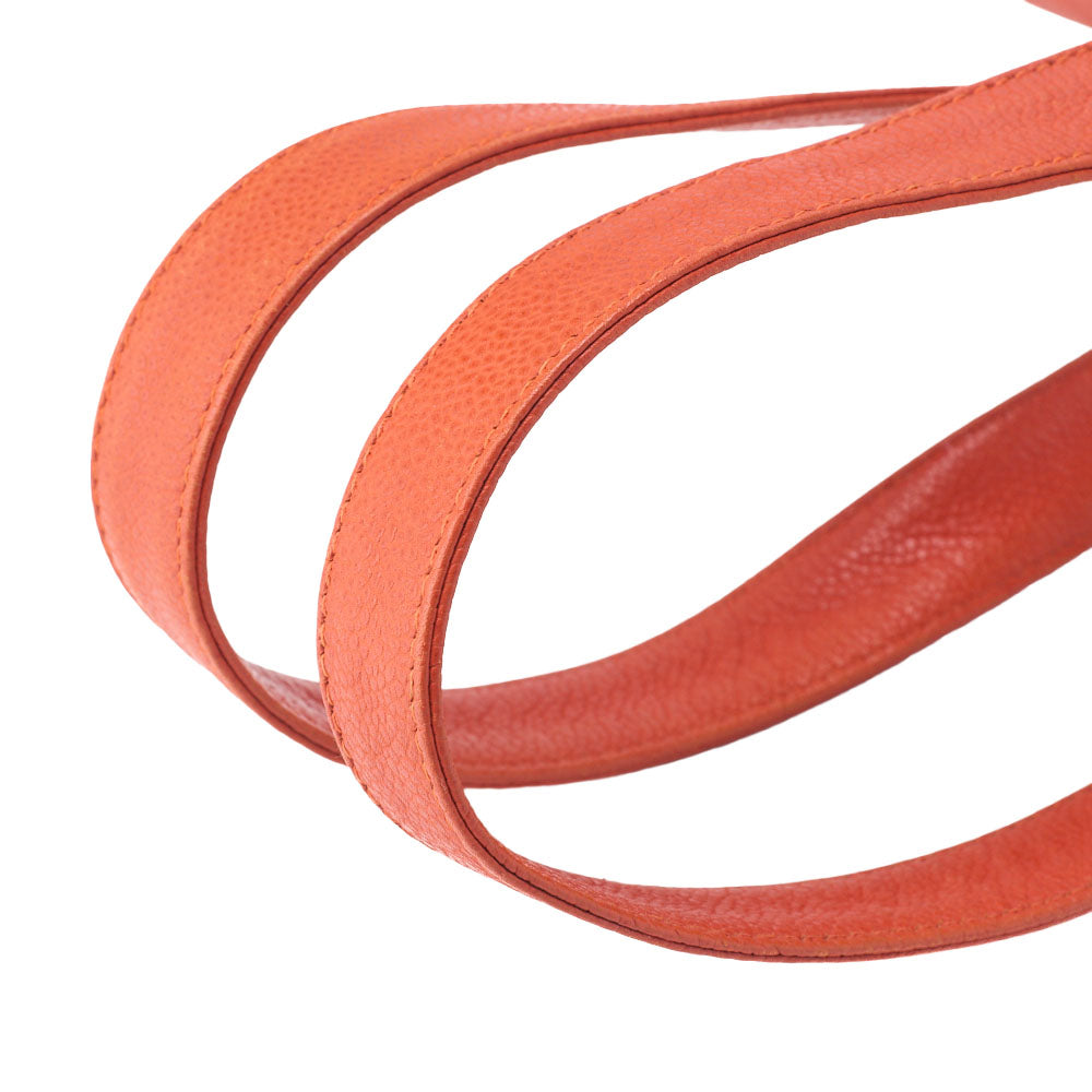 CHANEL Chain Backpack Bag Triple Coco Turn Lock Caviar Skin Orange Gold-Tone Hardware Pre-Owned - Vintage La Charme