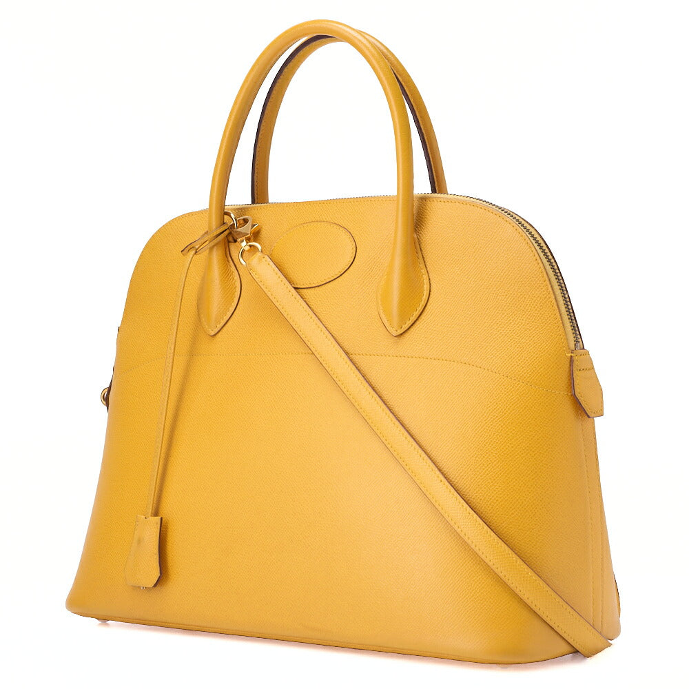 HERMES Bolide 35 Handbag Shoulder Bag Couchbel Jaune Jaune (Gold -Tone Hardware, Pre-Owned