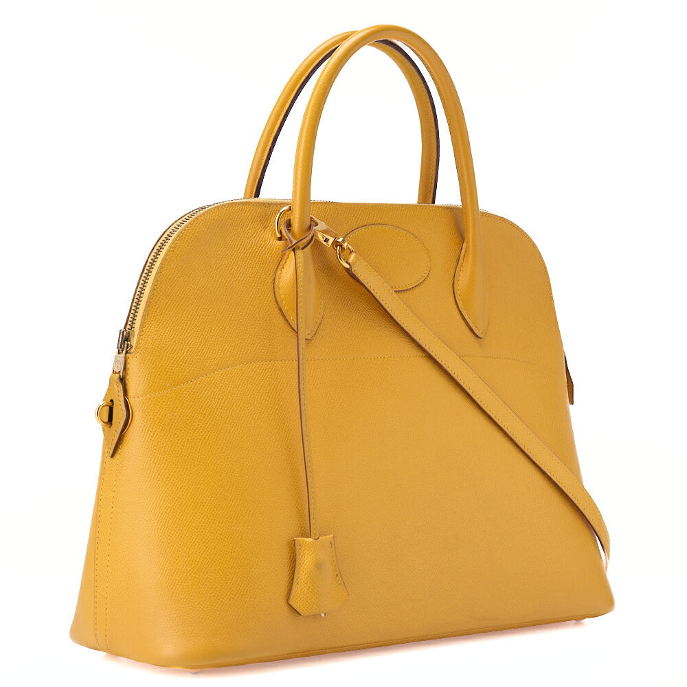 HERMES Bolide 35 Handbag Shoulder Bag Couchbel Jaune Jaune (Gold -Tone Hardware, Pre-Owned
