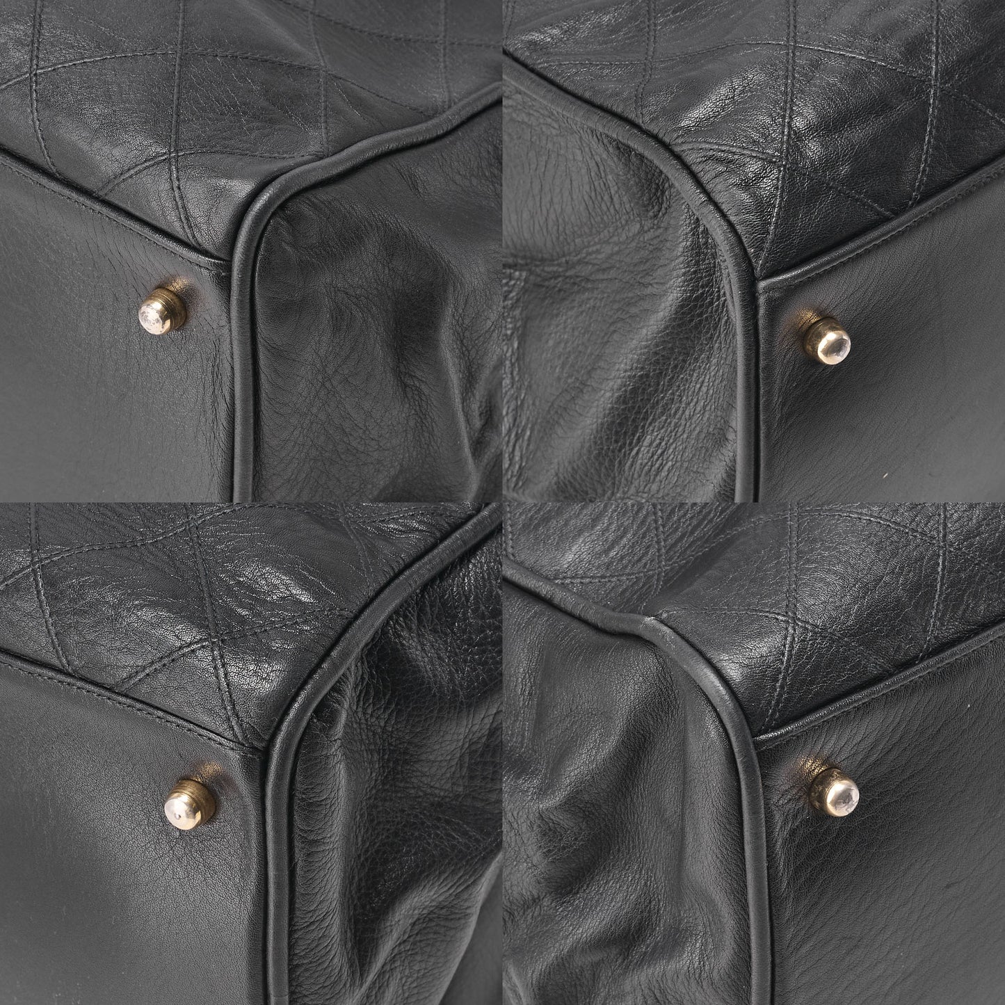CHANEL Shoulder Bag Supermodel Matlasse Bicolore Double Chain Shoulder Lambskin Black Gold-Tone Hardware, Pre-Owned