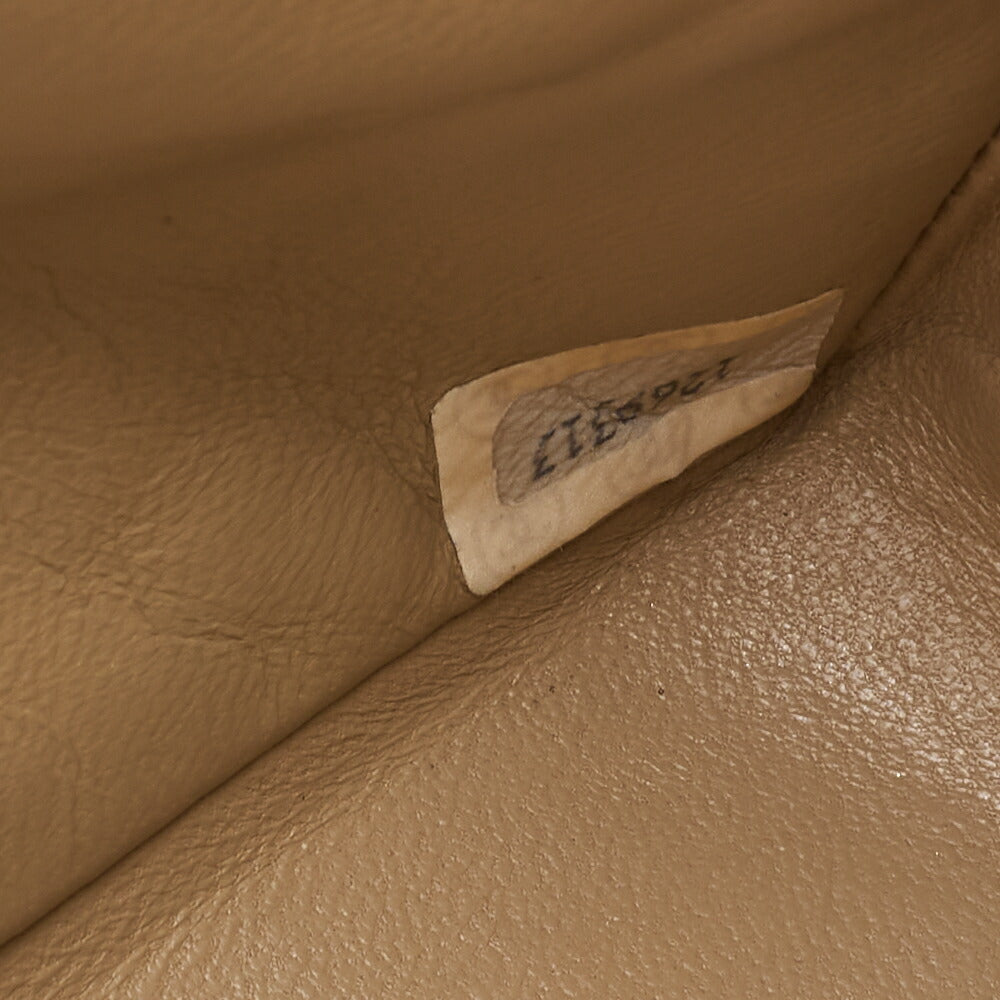 CHANEL Chain Shoulder Bag Matlasse Double Flap 23cm Lambskin Beige Gold-Tone Hardware, Pre-Owned