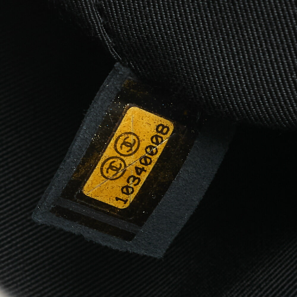 CHANEL Tote Bag Choco Bar Camellia Canvas Gray × Yellow Silver-Tone Hardware, Pre-Owned