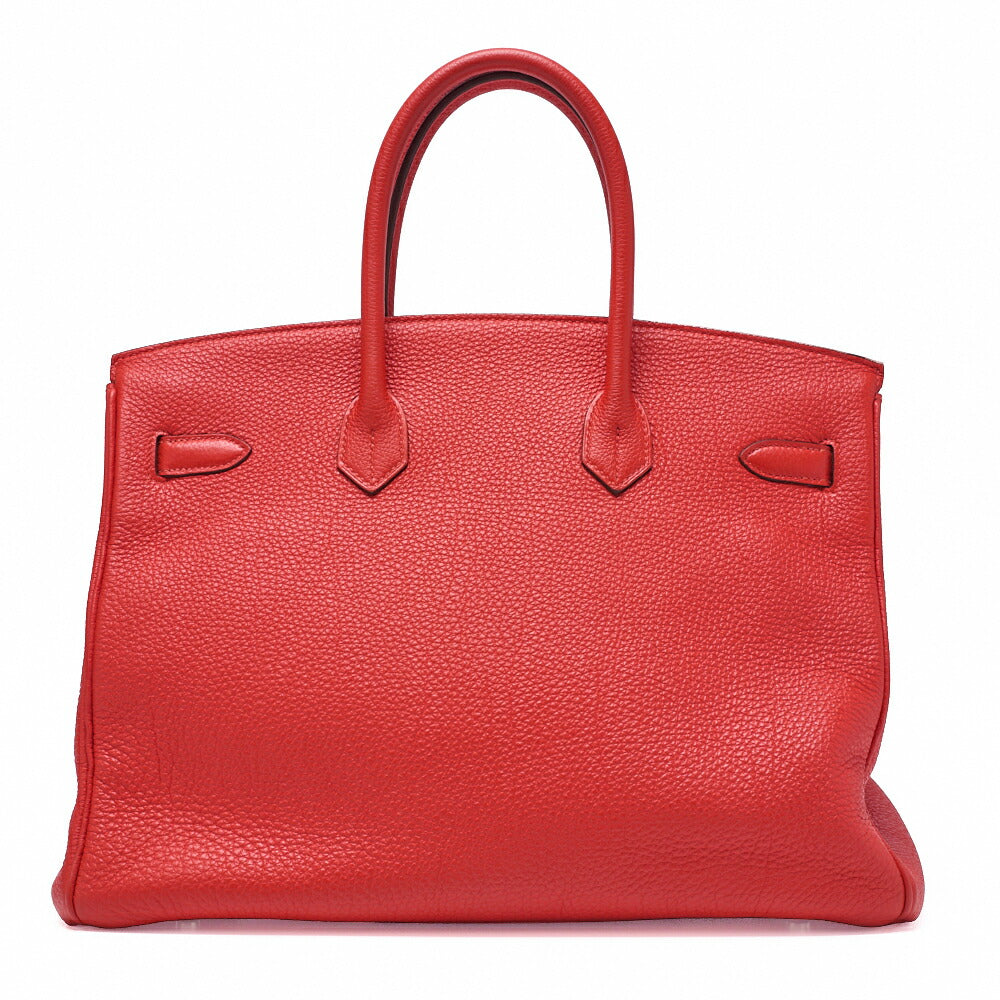 HERMES Birkin 35 Handbag Tryon Rose Jaipur Silver-Tone Hardware, Pre-Owned