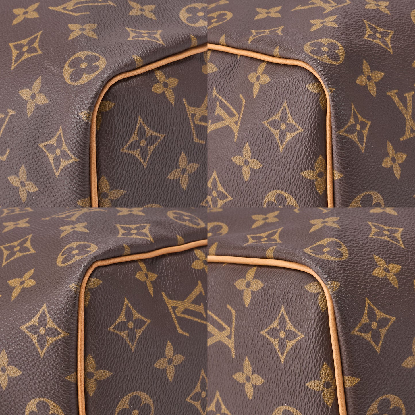 LOUIS VUITTON Monogram Keepol Handi?re 50 Boston Bag Brown Gold-Tone Hardware, Pre-Owned