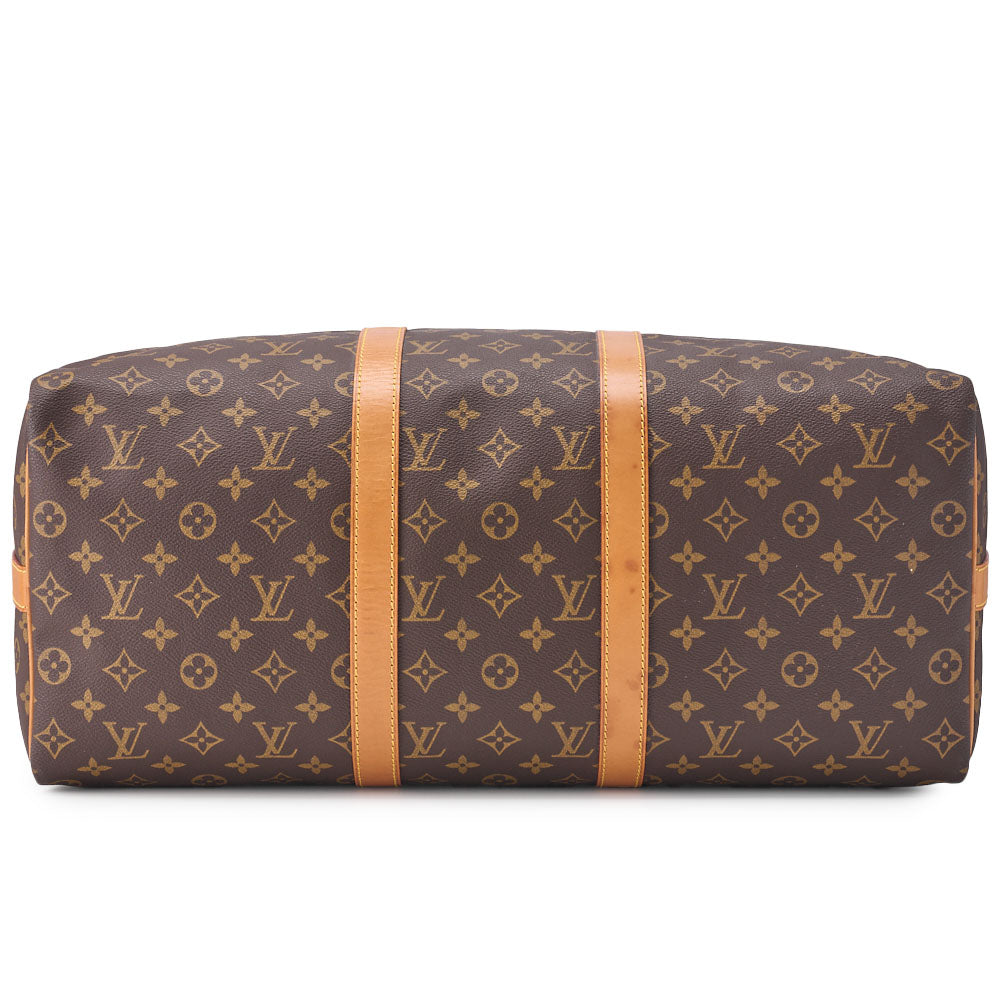 LOUIS VUITTON Monogram Keepol Handi?re 50 Boston Bag Brown Gold-Tone Hardware, Pre-Owned