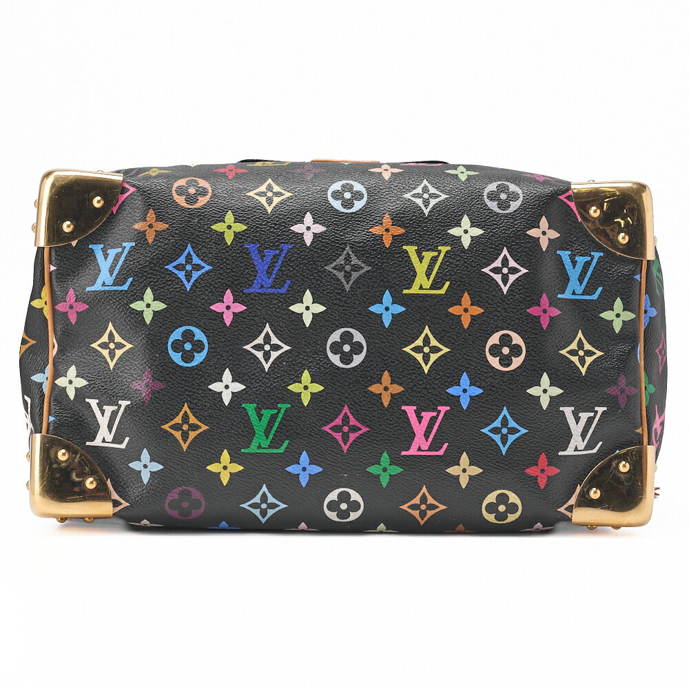 LOUIS VUITTON Louis Vuitton Handbag Monogram Multicolor Speedy 30 Handbag Black M92642 Gold-Tone Hardware, Pre-Owned