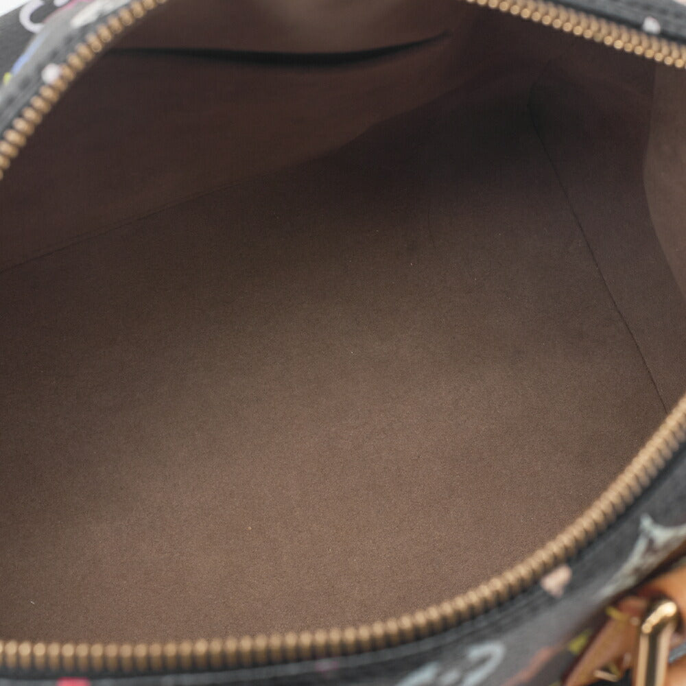 LOUIS VUITTON Louis Vuitton Handbag Monogram Multicolor Speedy 30 Handbag Black M92642 Gold-Tone Hardware, Pre-Owned