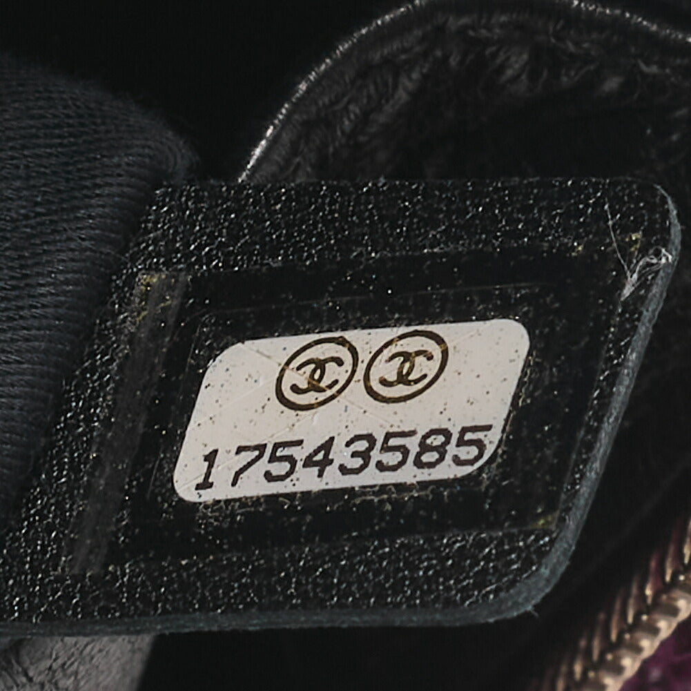 CHANEL Rucksack Matelasse Tweed Mini Size Purple Gold-Tone Hardware, Pre-Owned