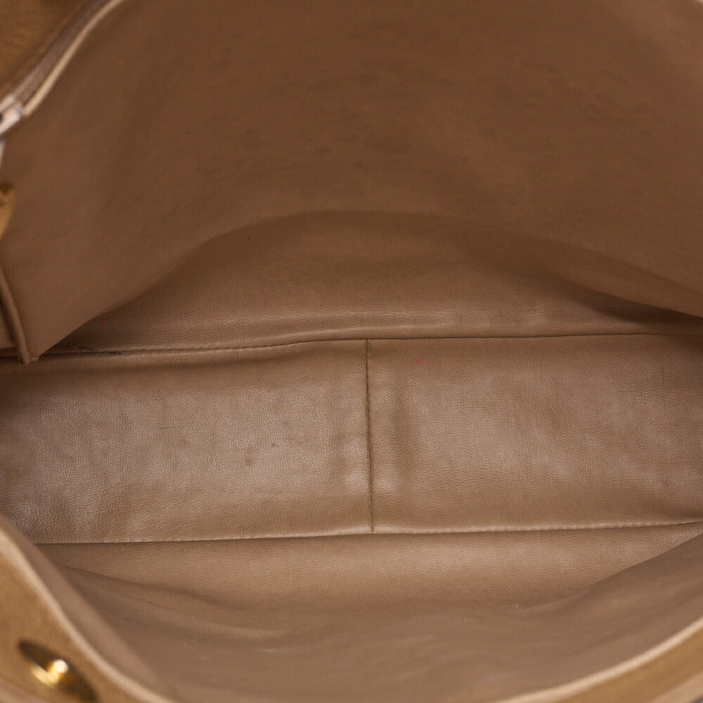 CHANEL Big Coco Mark Tote Bag Caviar Skin Beige Gold-Tone Hardware, Pre-Owned