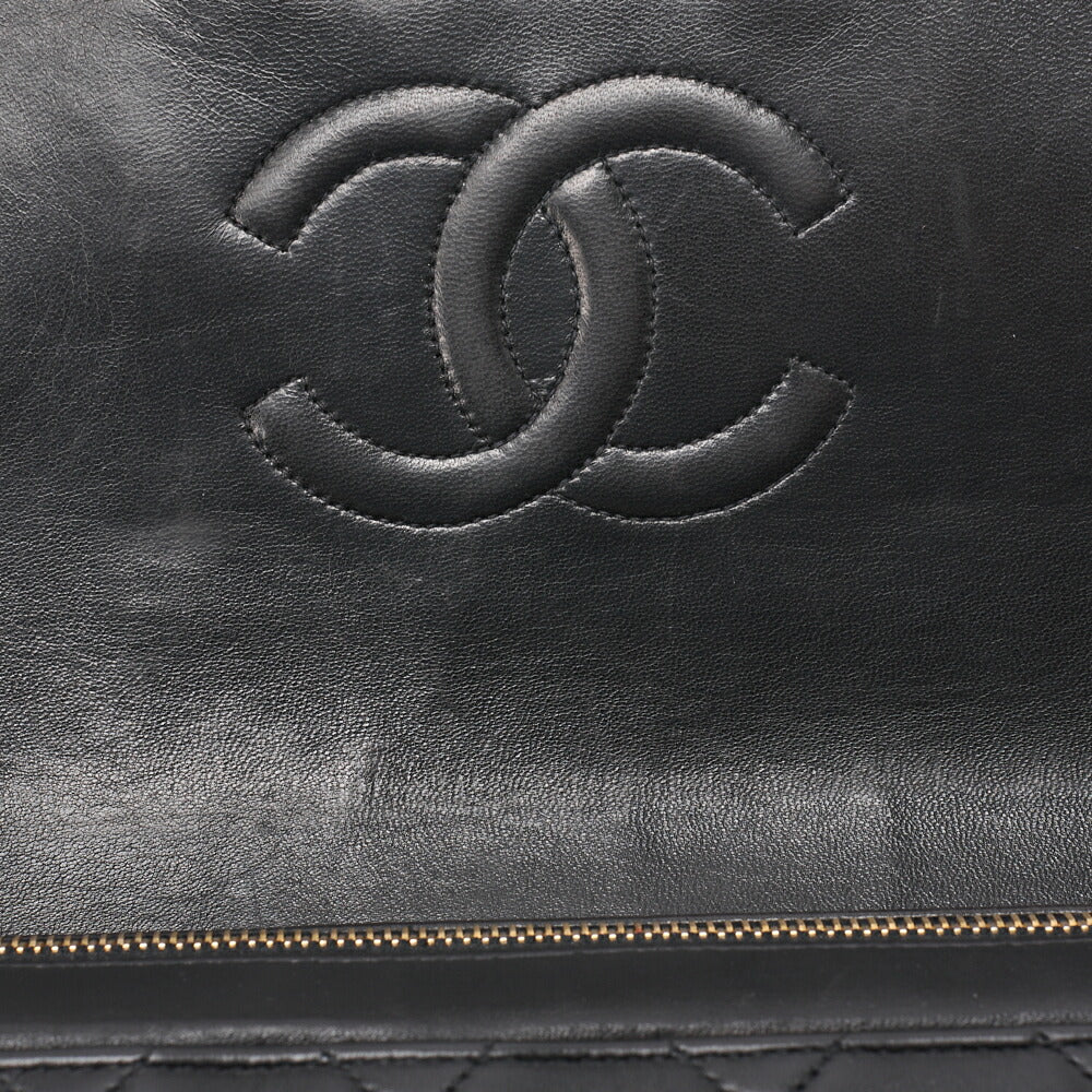 CHANEL Shoulder Bag Rucksack Lambskin Matelasse Deca Coco Turnlock Black Gold-Tone Hardware, Pre-Owned